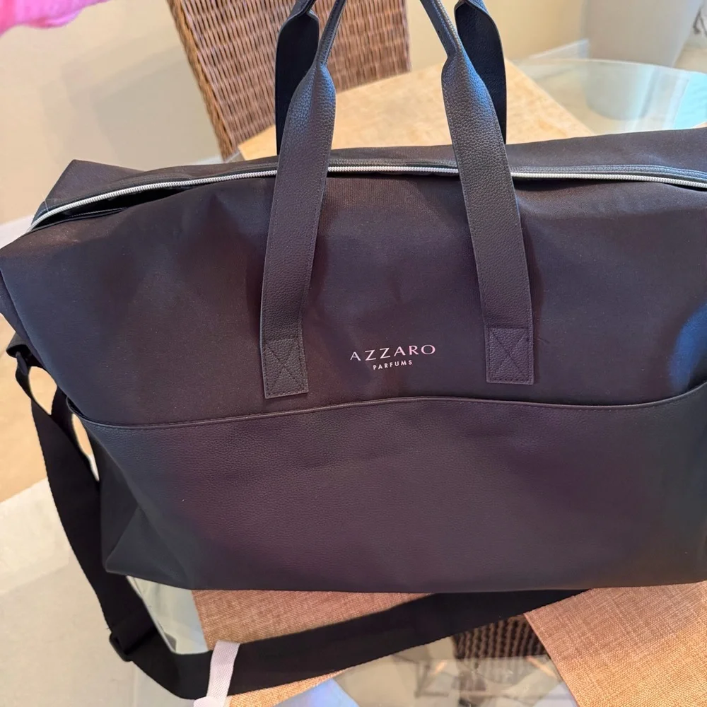 Azzaro black travel duffel bag Black Men's Travel Bag Azzaro Parfums NEW
